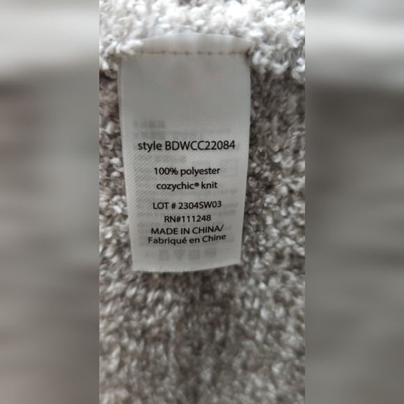 Barefoot Dreams CozyChic Heathered Ombre Robe Almond XL $182 New NWT pockets - Picture 5 of 5